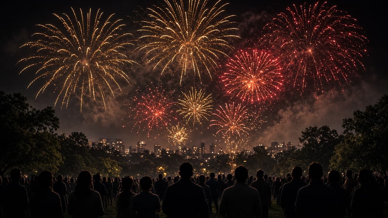 Fireworks in a dream