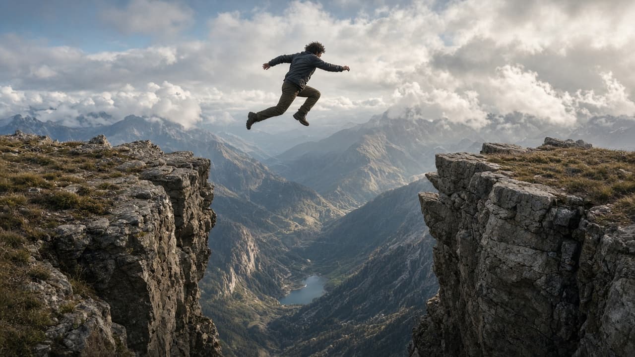 Jumping in a dream