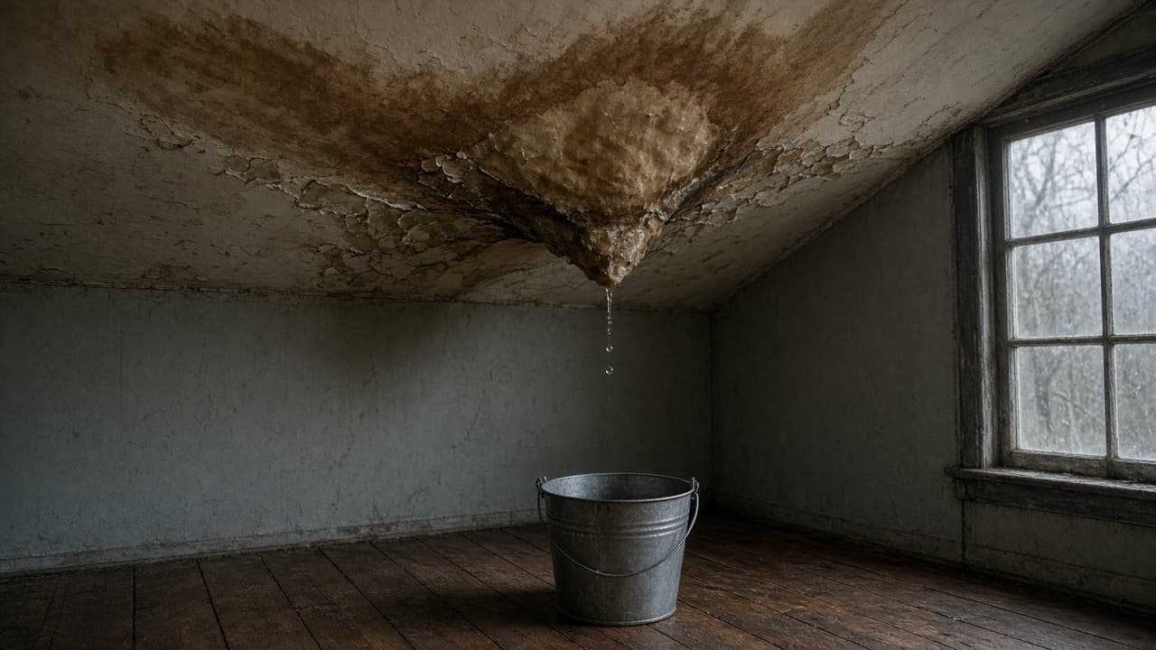 A leaking roof in a dream