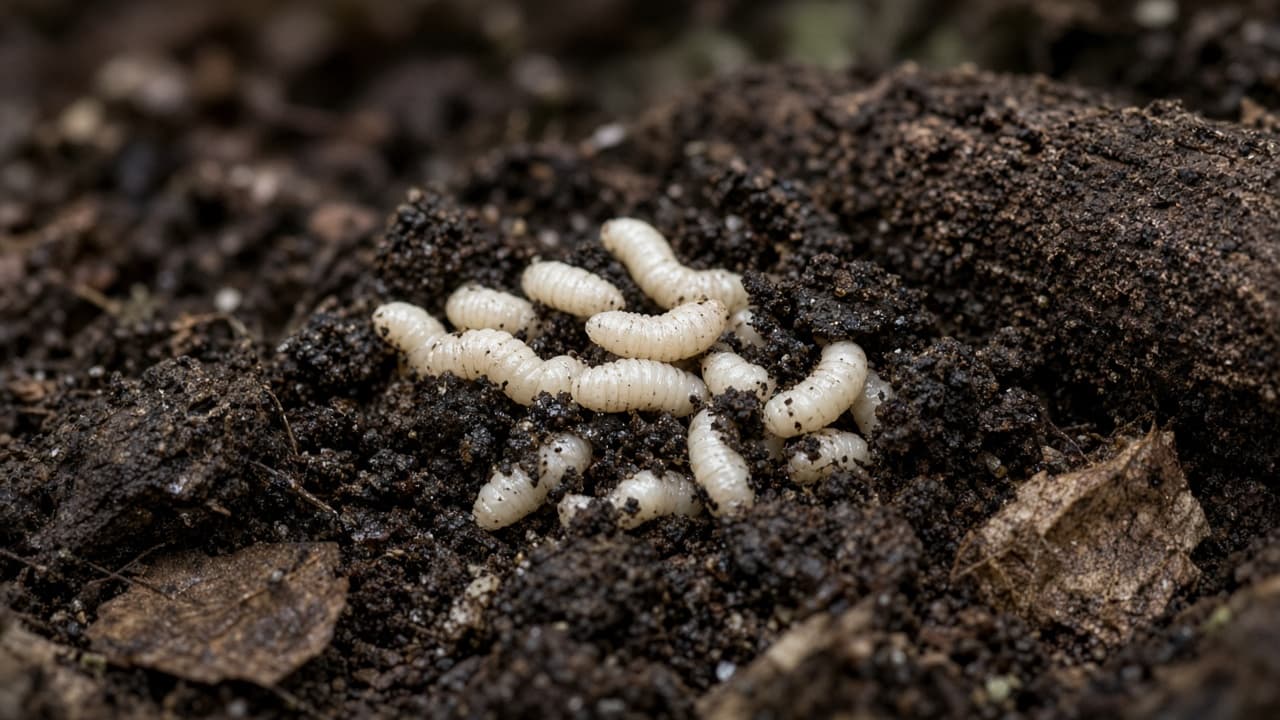 Maggots in soil in a dream
