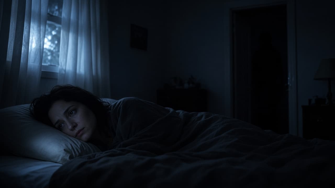 Someone awake in bed unable to move in a dream