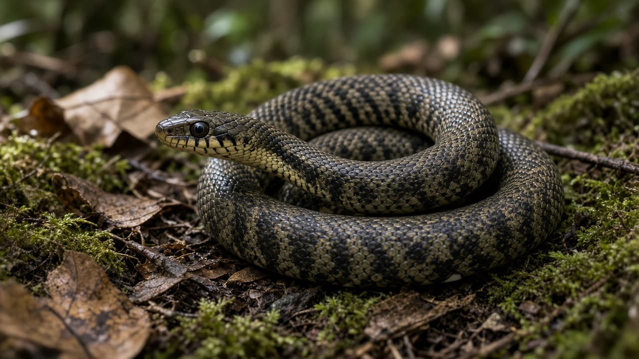 Coiled snake in a dream
