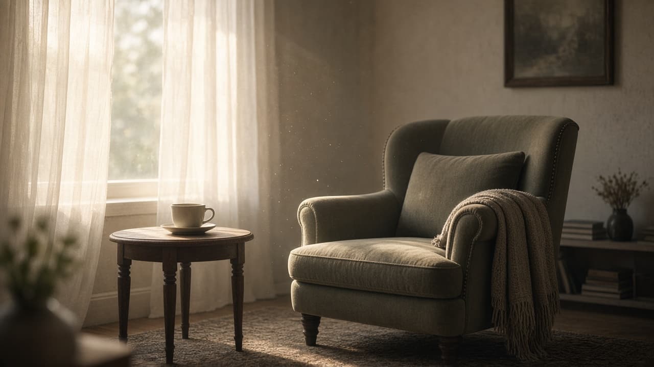 An empty chair after dreaming someone died