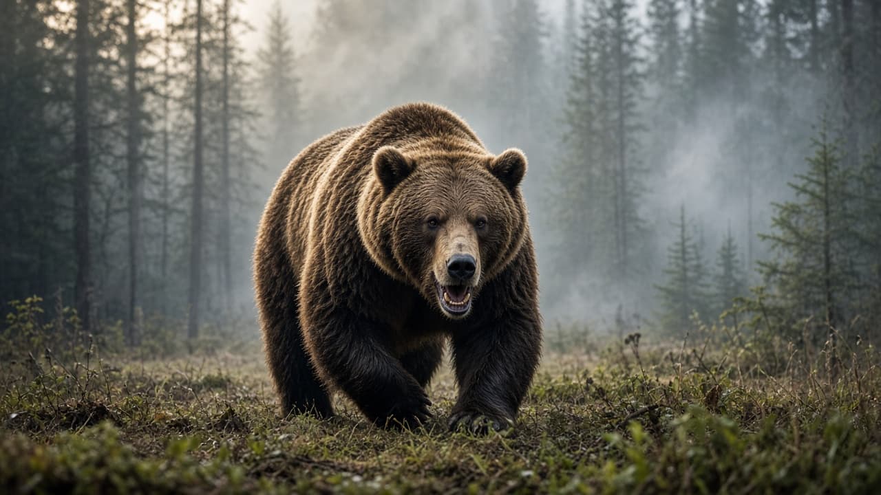 A bear charging in a dream