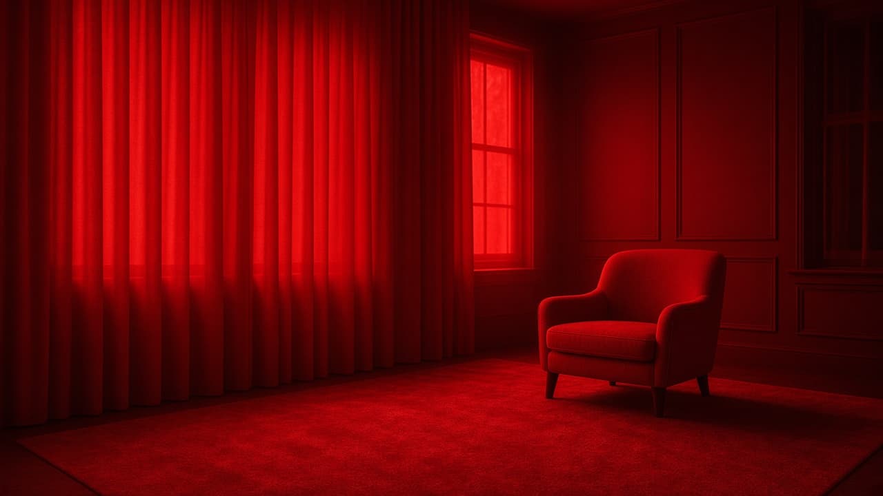 Saturated red color in a dream