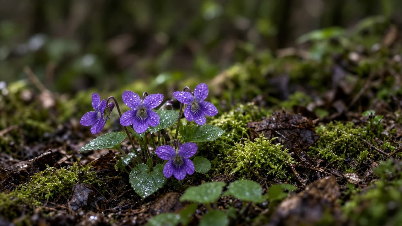 Violets in a dream